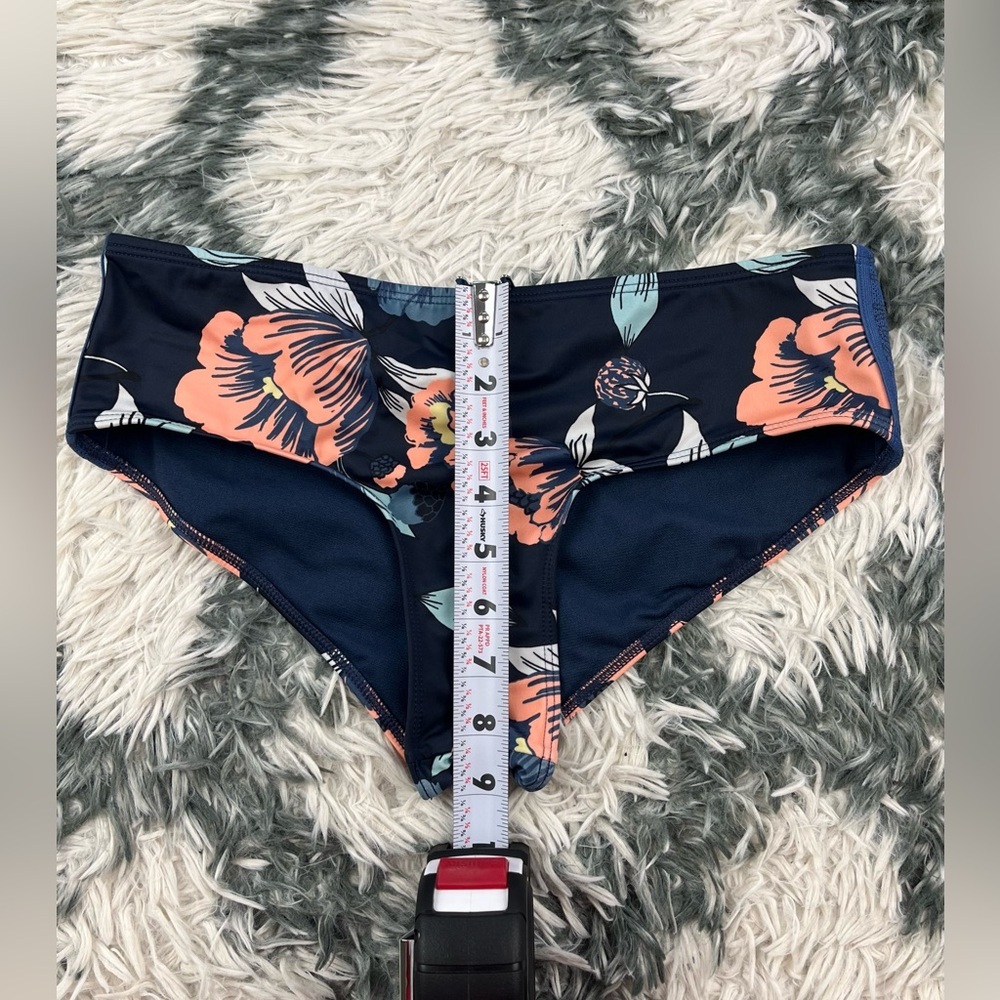 Roxy Women’s Blue Floral Bikini Bottom Size Small - Picture 3 of 8